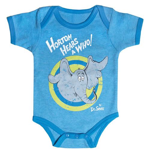 Dr. Seuus Horton Hears a Who Bumkins Bodysuit Blue  