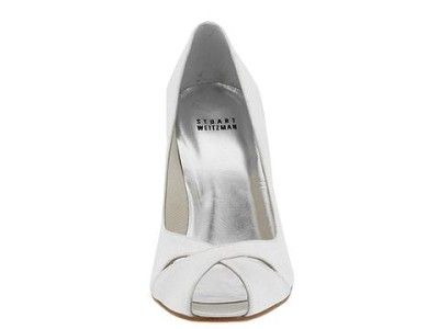 NEW STUART WEITZMAN SASHAY WHITE SATIN BRIDAL SHOE 9.5  