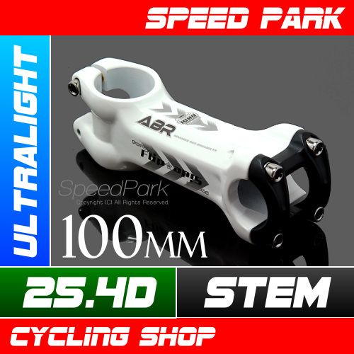 NEW ABR 25.4 x 100mm ALLOY STEM BIKE   White  