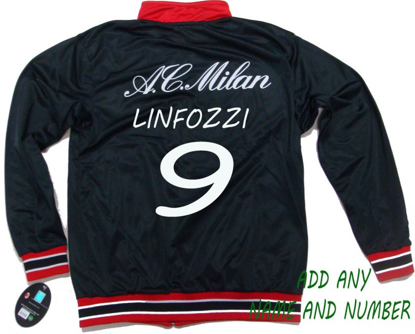 AC MILAN FC ACM SOCCER JACKET ADD ANY NAME & NUMBER licensed products 