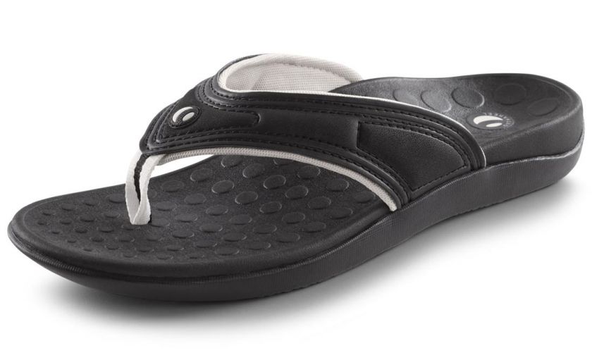 Orthaheel Kinetic   Pronation Sandals   Black   Plantar Fasciitis Flip 