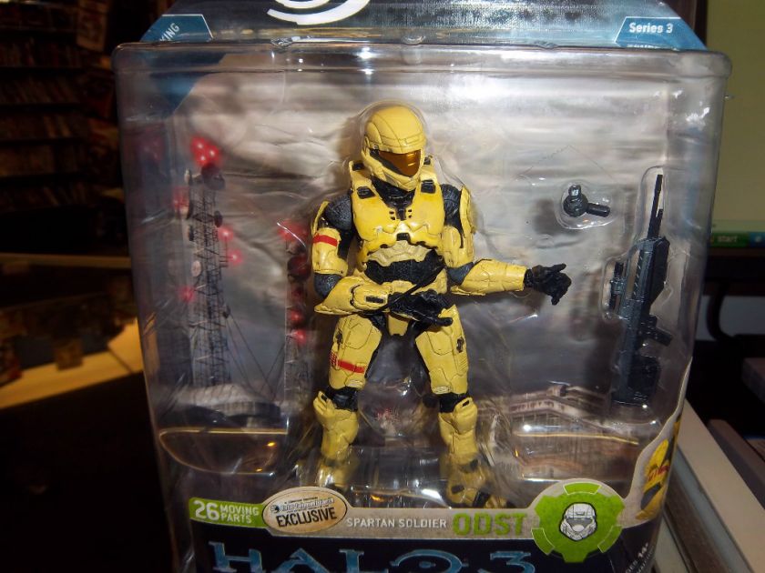 halo 3 Series 3 Spartan Soldier ODST Yellow EE Dist Exclusive NIB 