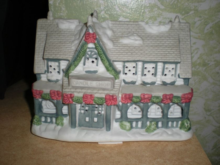 PartyLite tealight house Christmas village 95 Candle Shop  