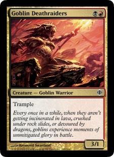 Goblin Deathraiders x 4 Shards of Alara NM MTG Playset  