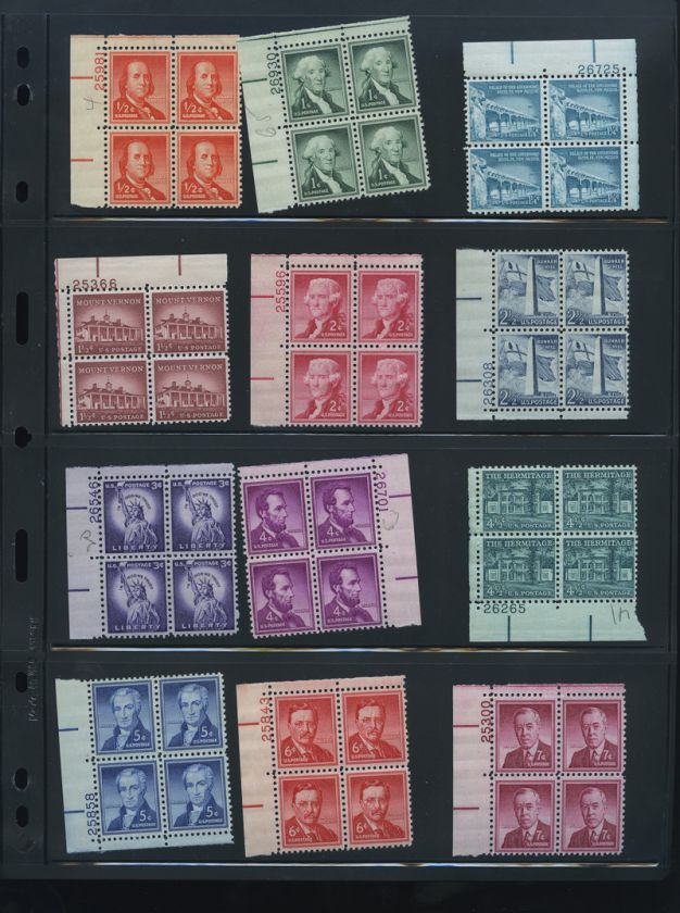 US DEFINITIVE SET SC# 1030 53 NH CV $370.20 (BB)  