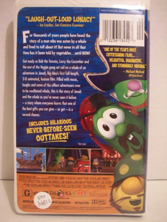 BIG IDEAS JONAH A VEGGIETALES MOVIE VHS TAPE 012236134527  