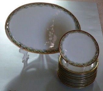 Antique Porcelain RS Prussia German Dessert Set Plate 13pc Platter 