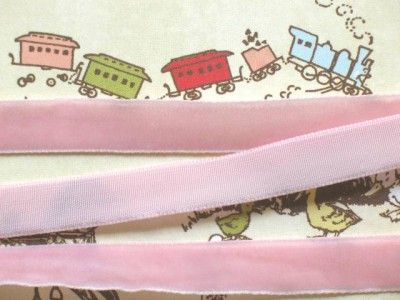 PER YARD ~3/8 VELVET Ribbon LIGHT PINK~ Craft Trim  