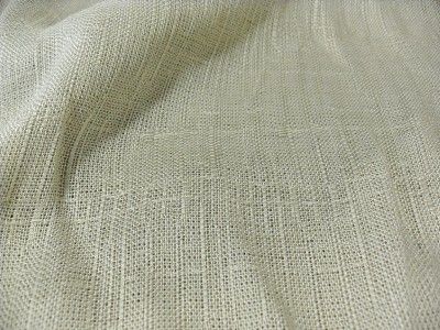 ALMOND vtg OPEN WEAVE DRAPERY FABRIC New Amarillo  