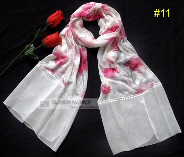 100% Silk Scarf/Long Scarf 20x63 #SC081  