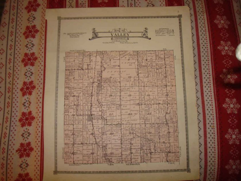 GROUP LOT OF 17 ANTIQUE PAGE COUNTY IOWA MAP CLARINDA SHENANDOAH 