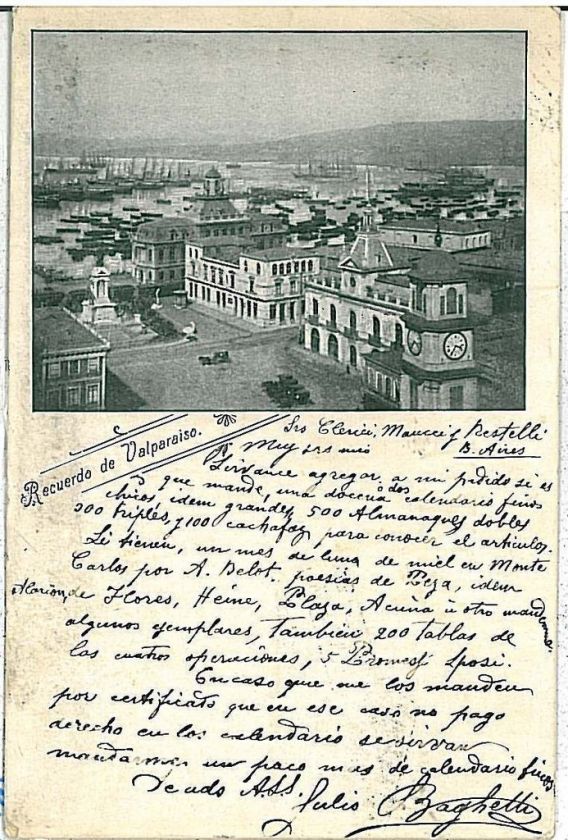 VINTAGE POSTCARD CHILE   VALPARAISO 1899  