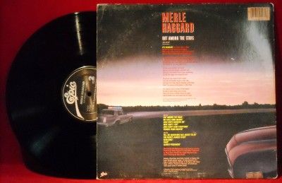 MERLE HAGGARD Signed Autograph LP Out Among The Stars  