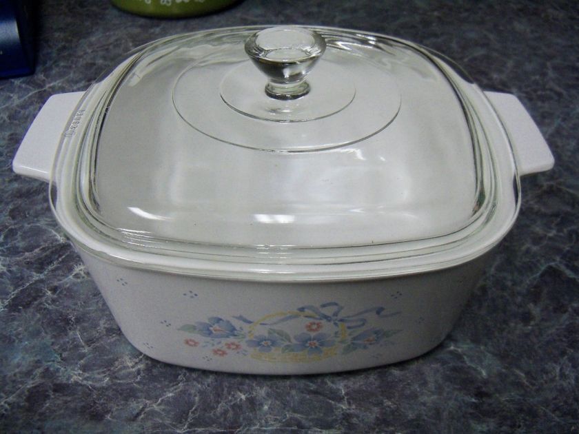 Corning Ware Pyrex Corelle Coord Country Cornflower 1 1/2 QT Casserole 