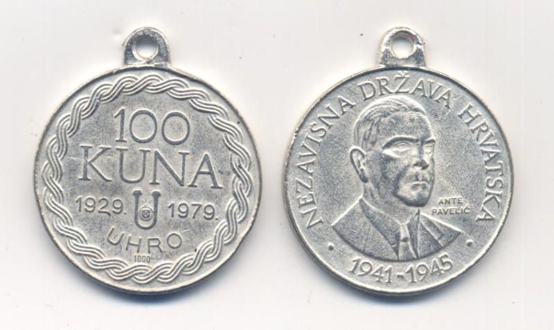 CROATIA / 100 Kuna NDH * USTASHAS LEADER ANTE PAVELIC 1979 COMMEM 