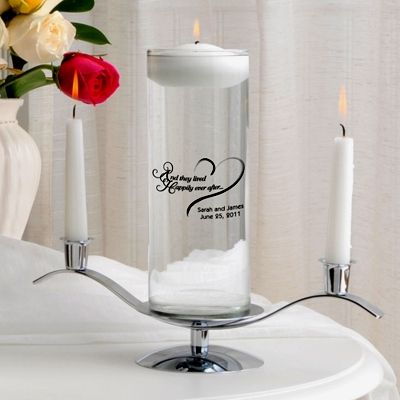 Floating UNITY WEDDING CANDLE SET Personalized Designs  