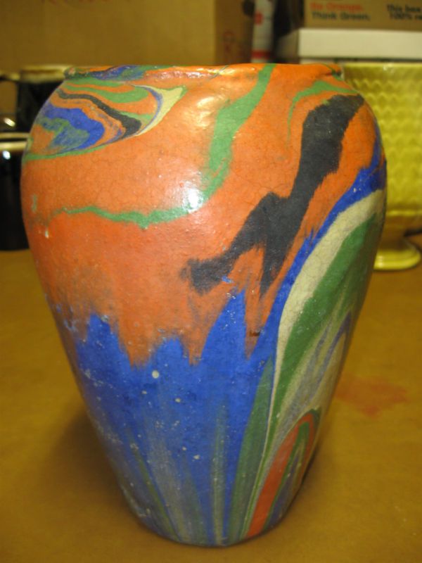 ANTIQUE OZARK ROADSIDE AMERICAN ART POTTERY VASE 1930S  