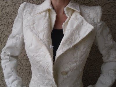 NWT Antonio Berardi cotton motorcycle jacket  40 XS  