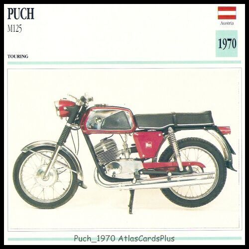 Motorcycle Card 1970 Puch M125 125 two stroke single  