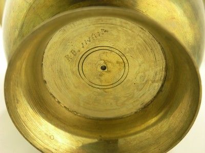 Vintage Brass Planter with Engraved Flowers Marked RB India  