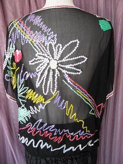 RARE ARTURO HERRERA NEIL BIEFF CHIFFON BEADED TOP~OSFM  