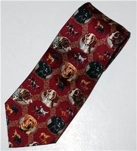 DOG BREEDS Hunting Dog SILK CRAVAT Ascot NECKTIE TIE  