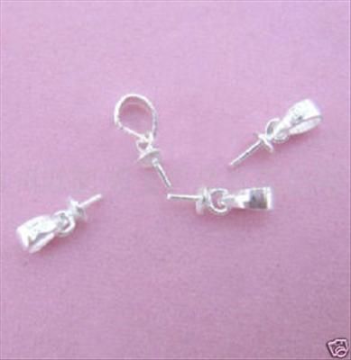 5pcs 925 Sterling Silver Pinch Bail Clip Beads SMG40  