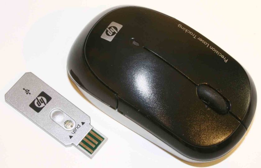 HP USB OPTICAL WIRELESS SCROLL MINI LASER TRAVEL MOUSE  