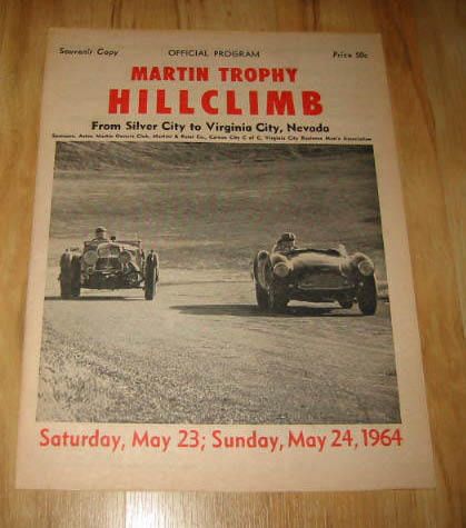 1964 Martin Trophy Auto Race HILLCLIMB NEVADA Program  