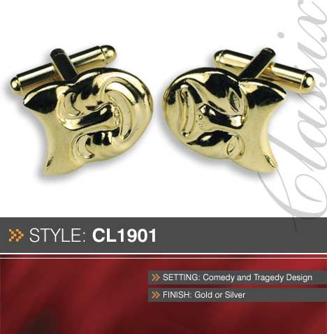 Comedy & Tragedy   Drama Novelty Cufflinks   (CL1901)  