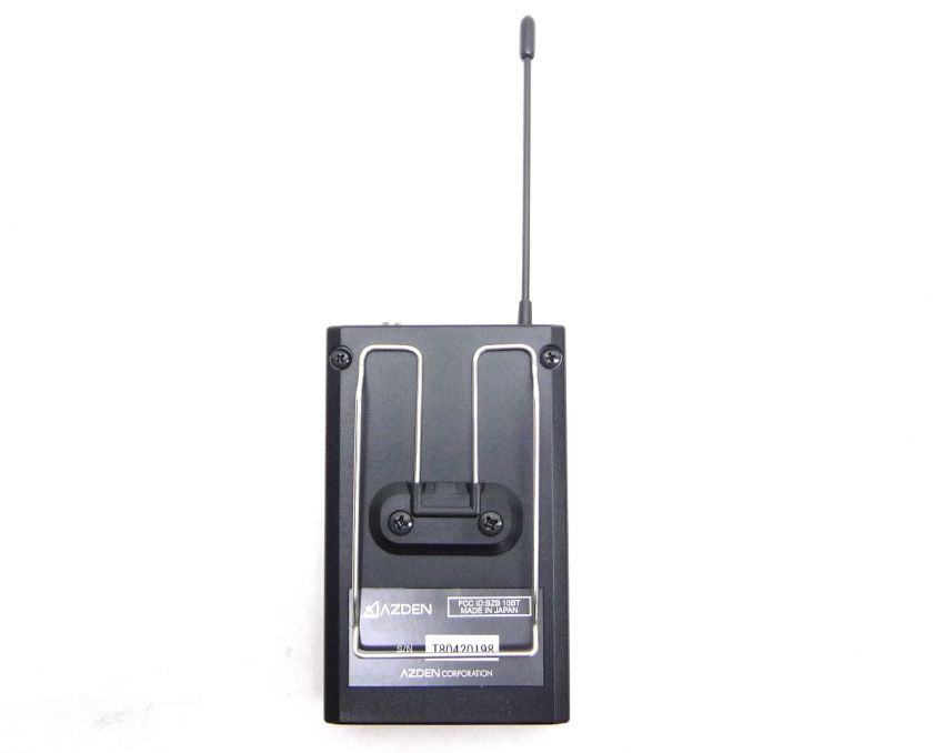 AZDEN 200UPR DISCRETE 2CH PORTABLE WIRELESS UHF RECEIVER W/ 2X 10BT 