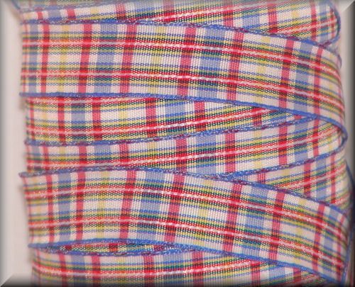 Back to School Plaid Gingham Ribbon   2 yds.  