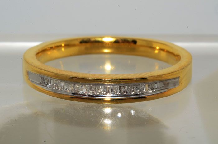 20CT BAGUETTE CUT DIAMOND WEDDING BAND SIZE 7  