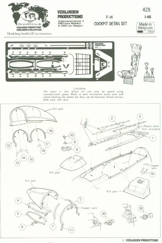 Hasegawa F 14 Tomcat 1/48 Kit & Decal Verlinden to build VF 84 Jolly 