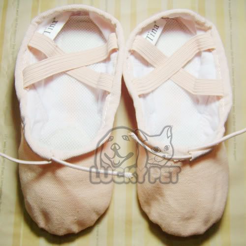 Girls Pink Canvas Ballet Dance Slippers Flats Shoes  