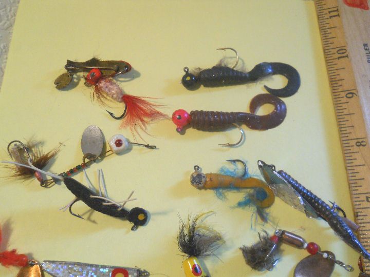   of Old Fishing Lures Hooks stuff wood metal Fish HELP A CAT TNR  