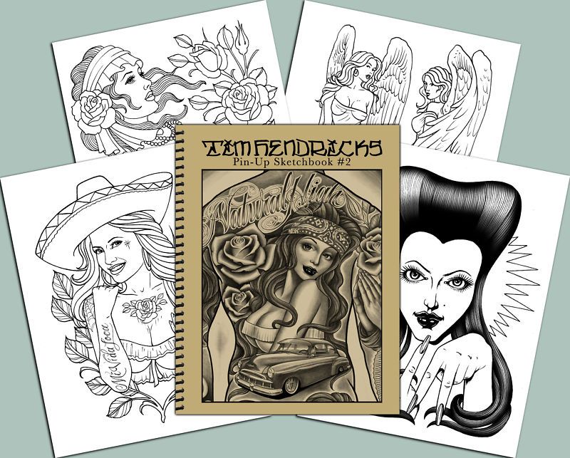 Tim Hendricks Pin Up Sketchbook #2 ~NEW~  