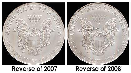 2008 W REVERSE 07 BURNISHED $ EAGLE ERROR PCGS MS69  