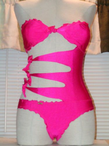 Victorias Secret Luli Fama Knot Tie Cut Out Monolkini  