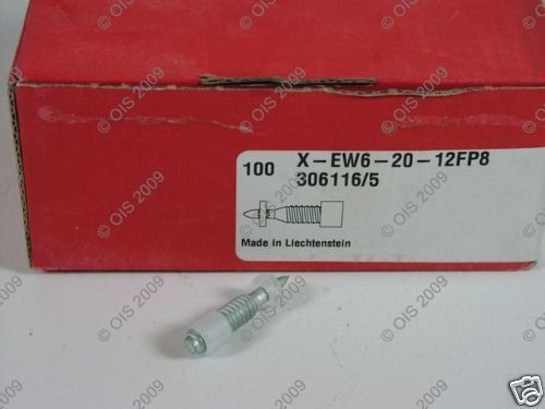 HILTI X EW6 20 12FP8 THREADED STUD 306116 QTY 100  