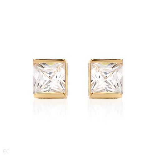 New Earrings With 1.80ctw Cubic zirconia 14K over 925  