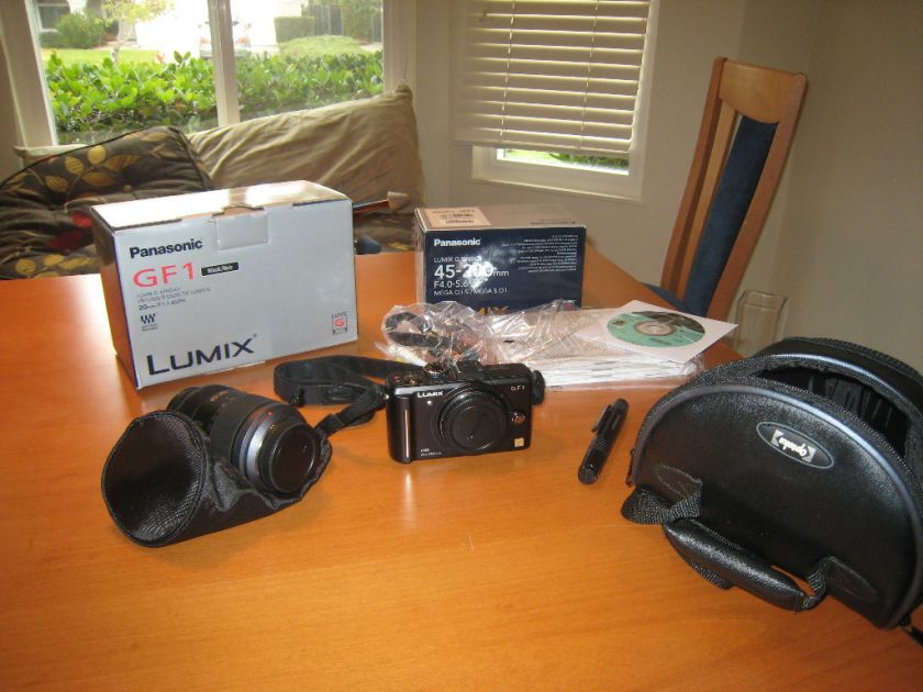 Panasonic LUMIX DMC GF1 12.1 MP Digital Camera   Black with 45 200mm f 