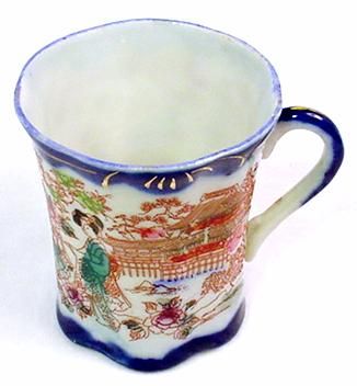 ANTIQUE Fine China Cup   GEISHA GIRL Cobalt Blue NIPPON  