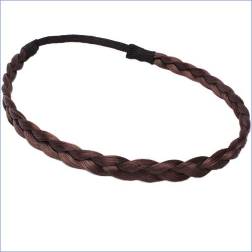 New Brown Hair Braids Headbands Elastic band wigs  