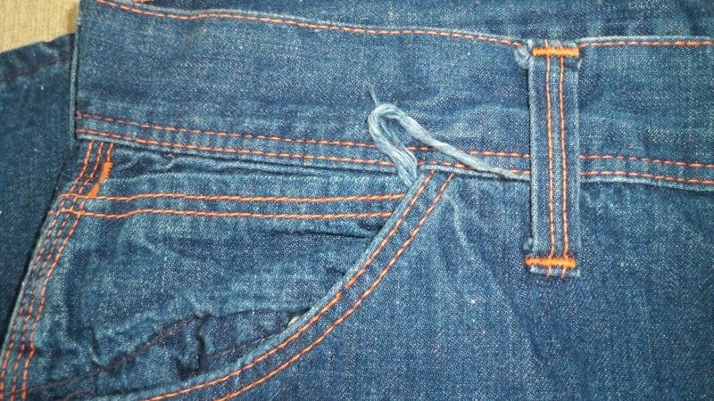 Vintage Denim Jeans Mens Blue Steel 1950S 38 W  