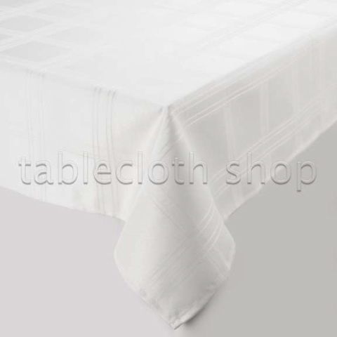 NEW WHITE OBLONG TABLECLOTH 1.3m x 1.8m gabrielle  