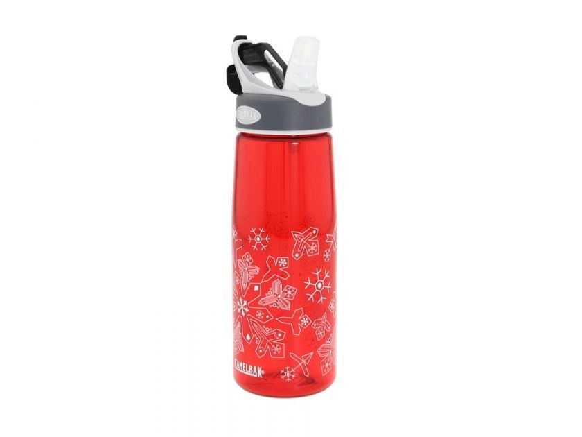 CamelBak Better Bottle Water Bottles Chili Red w/ White Snowflakes .75 