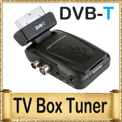 Digital Scart TV Box Tuner DVB T Mini Freeview Receiver  