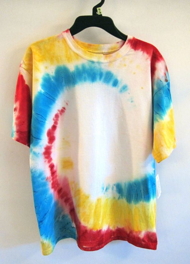 BOYS/GIRLS GILDAN COLORFUL TIE DIE SHIRT SIZE L  