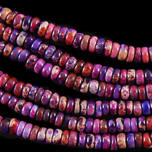 V2276 5x2 Sea Sediment Jasper Rondelle Loose Beads 16  